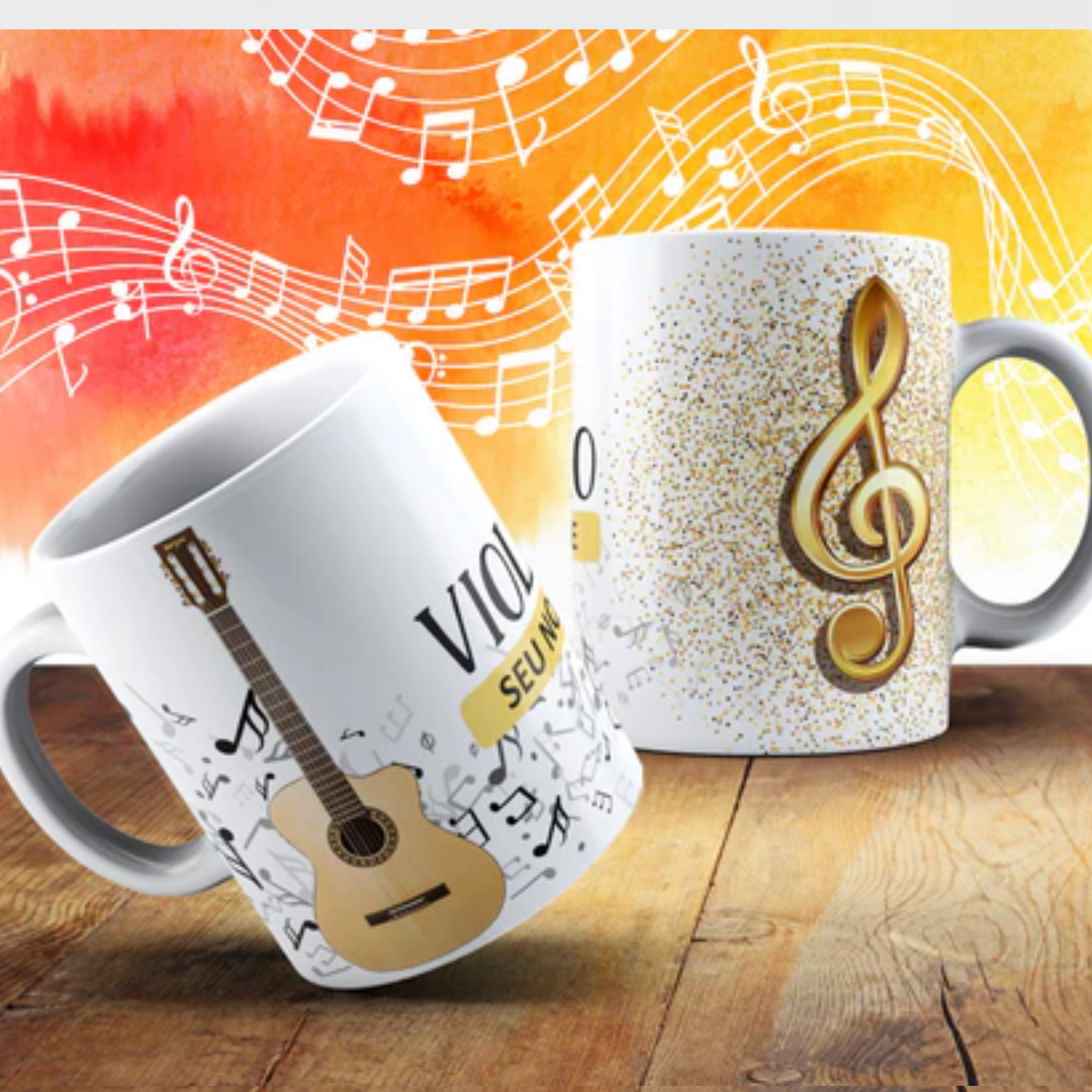Caneca Personalizada Diversos Modelos Musica Instrumento Musical Musicais COM NOME - MEGA PROMOÇÃO!