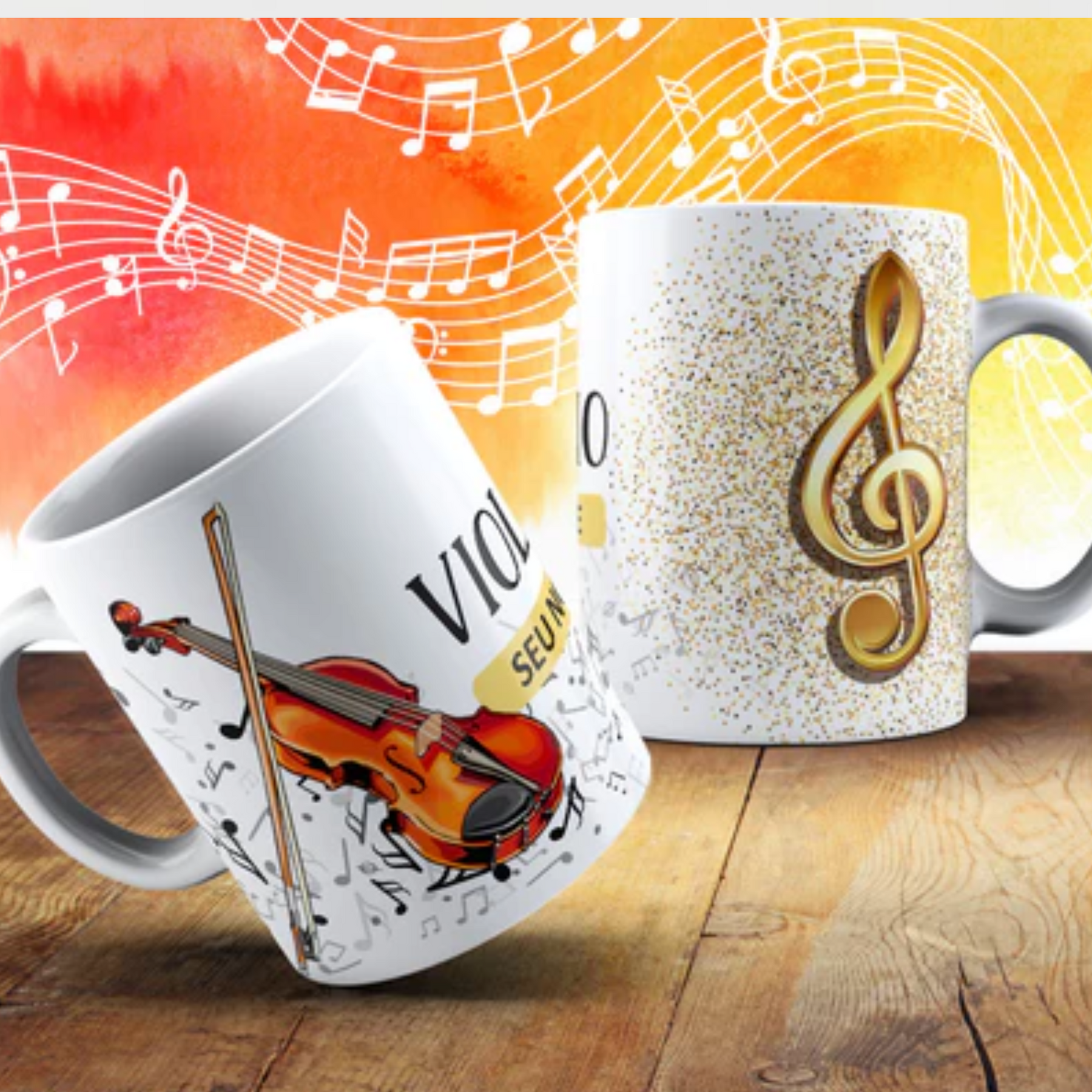 Caneca Personalizada Diversos Modelos Musica Instrumento Musical Musicais COM NOME - MEGA PROMOÇÃO!