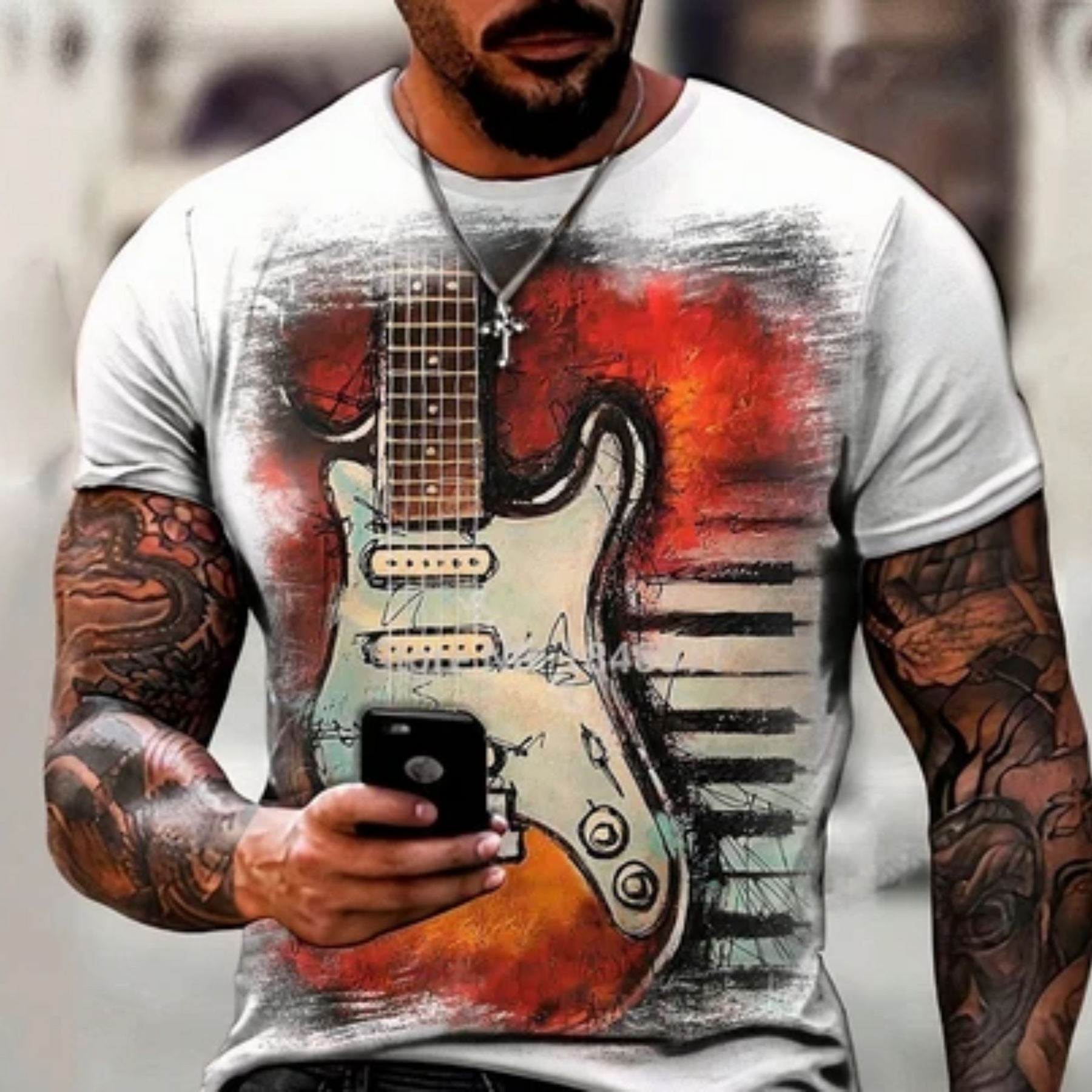 Camisa Camiseta Guitarra Musical 02