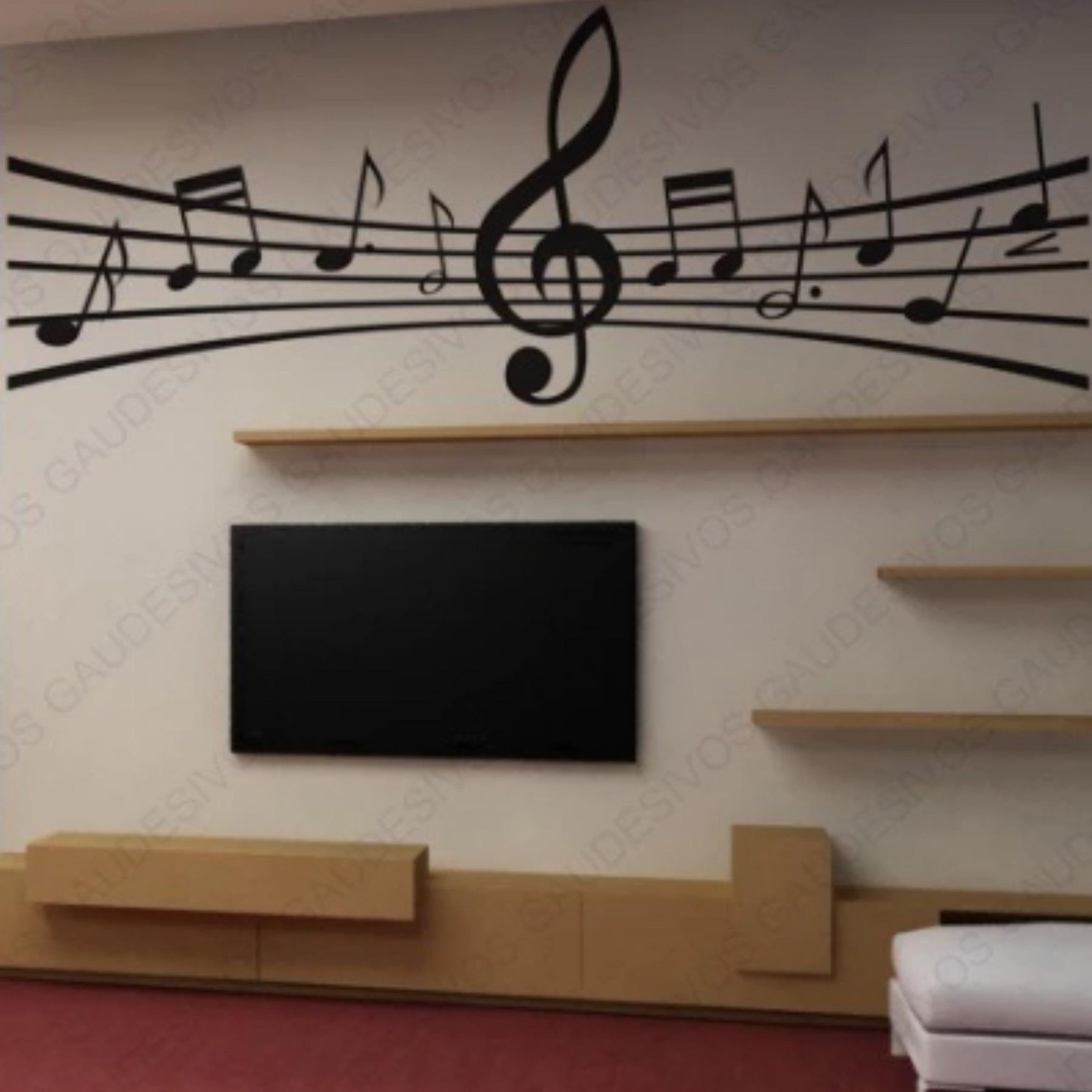 Adesivo Para Parede Nota Musical Grande