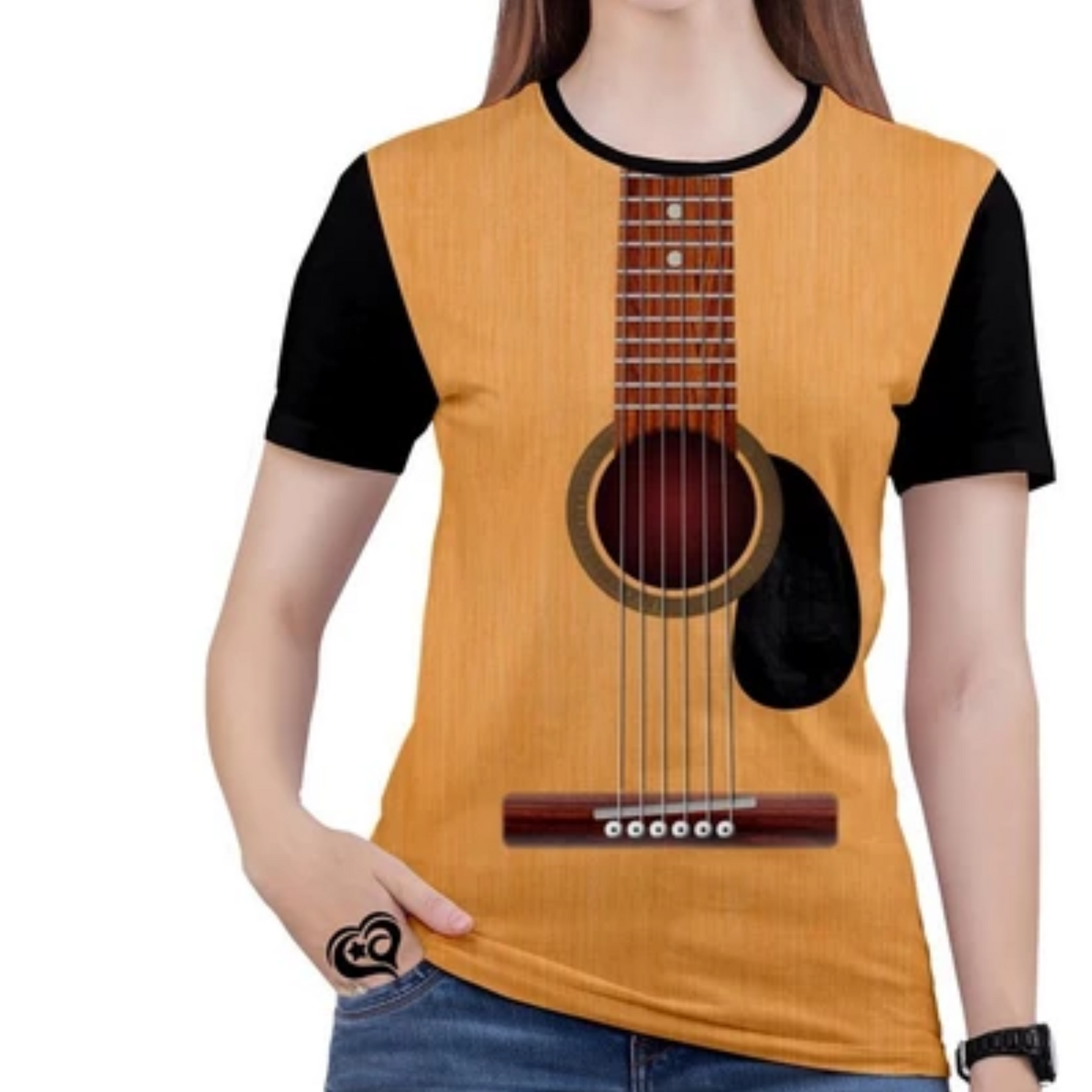 Camiseta Violao Feminina blusa Guitarra Musica Louvor