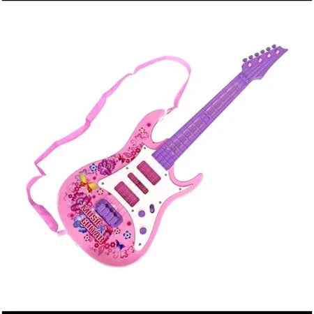 Guitarra Infantil Musical Star Com Luz 52cm Brinquedos