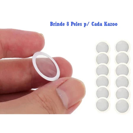Kazoo Metal Instrumento de Sopro com 8 Peles