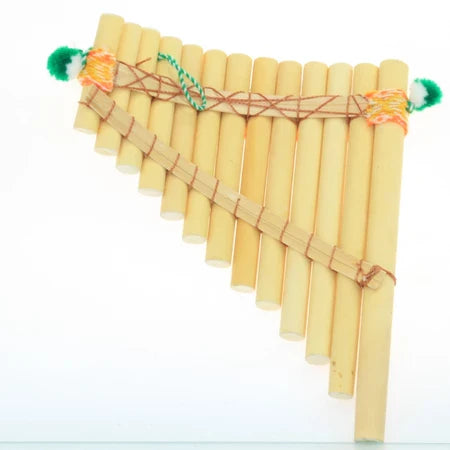 Flauta Pan Profissional Tenor Bambu Modelo Antara Madeira Encurvada
