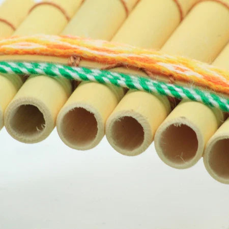 Flauta Pan Profissional Tenor Bambu Modelo Antara Madeira Encurvada