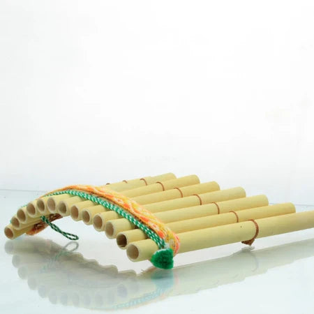 Flauta Pan Profissional Tenor Bambu Modelo Antara Madeira Encurvada