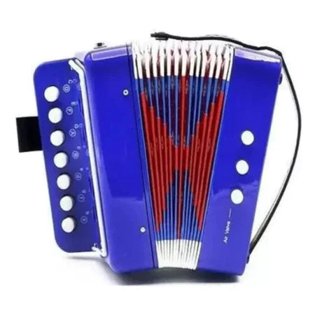 Mini Sanfona Acordeon Infantil Semi Profissional 3 Baixos 7 Teclas