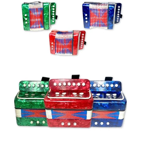Mini Sanfona Acordeon Infantil Semi Profissional 3 Baixos 7 Teclas
