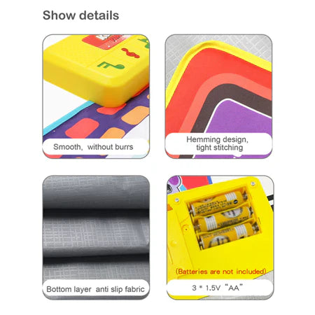 Playmat Piano Mat Teclado Eletrônico Brinquedo Musical para Kids Presente de Natal