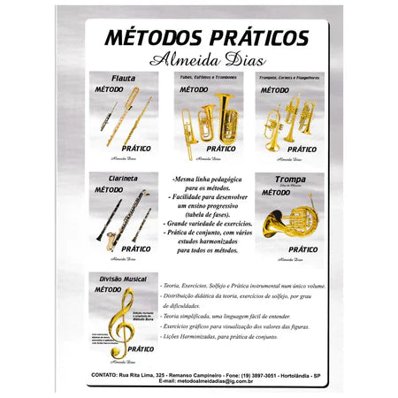 MÉTODO PRÁTICO TUBA, EUFÔNIO E TROMBONE - ALMEIDA DIAS