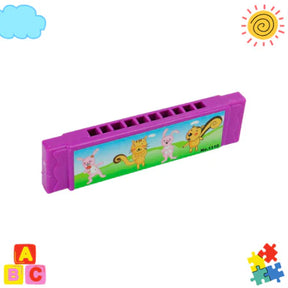 Kit 10 Gaita Infantil Iniciantes Brinquedo Sopro Educacional Prenda Desenho Boca Instrumento Musical
